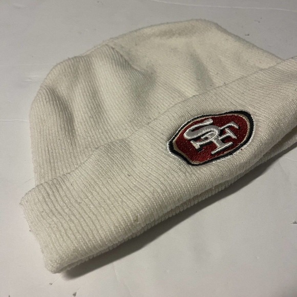 Vintage San Francisco 49ers Unisex Beanie Knit Hat Cap White Embroidered - Picture 3 of 5